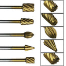 Carpenter Rotary Burr Router Bits Files Wood Cutter Milling Carving Tool Set 10x