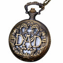 Korean version of the retro large DAD pocket watch alloy necklace watch poc D2R8