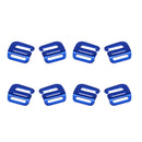 8Pcs 1'' Hook Outdoor Webbing Buckle Luggage Sack Strap Belt 25mm Blue