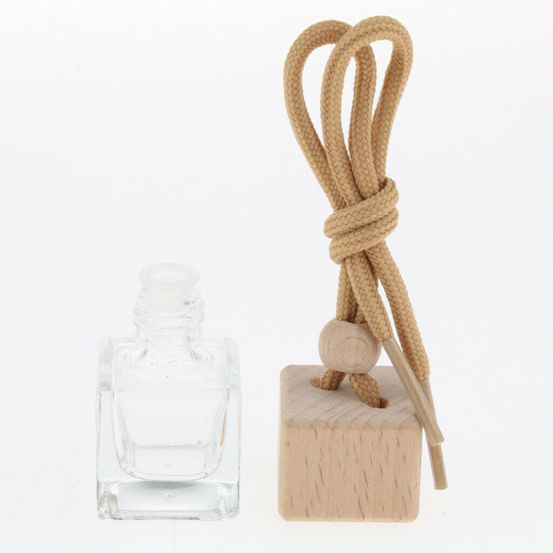 Pack of 4 6ML Glass Car Hanging Perfume Bottles Air Freshener Fragrances