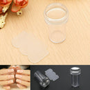 2Pcs Image Tool Nail Art Clear Jelly Plate Scraper Transparent Stamper Manicure