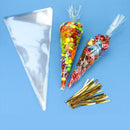50Pcs  Cello Cellophane Triangle plastic opp Bag of Sweets