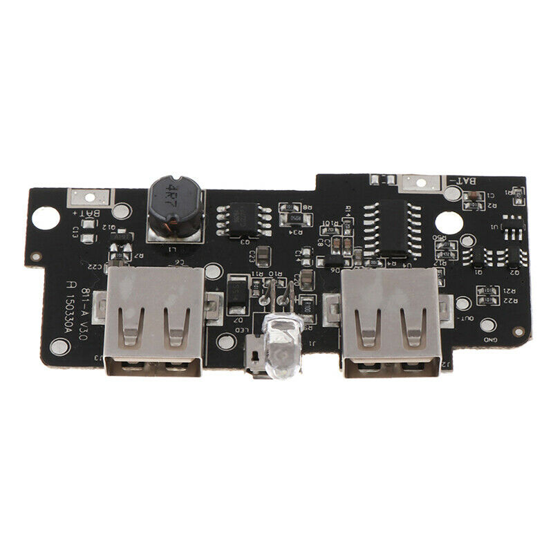 5V 2A Power Bank Charger Module Step Up Boost Dual USB LED PCB Circuit Board Gw