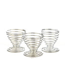 Metal Egg Cup Set Spiral Kitchen Breakfast Hard Boiled Spring Holder Egg Cup ME