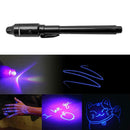 2 in 1 Luminous Light Invisible Ink Pen UV Kids Drawing Magic Pens (Black) A