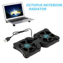2Fans Foldable Laptop Cooling Cooler Pad Stand USB Powered For Laptop Notebook