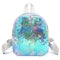 Sequins Women Travel Backpack Bling PU Leather Multicolor School Bag (3) A#S