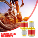 2pcs Bicycle LED Turn Signal Lights Bike Handlebar End Cap Blinkers End Plugs