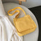 2pcs/set Women Canvas Cat Print Shoulder Satchel Handbags Pen Bag (Yellow) A