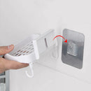 Practical 3 White Punch-Free Soap Boxes With Hooks For Bathroom Useful