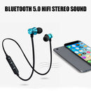 Neck Hanging Magnetic Bluetooth Headset Earplugs Wireless Sports Earphone