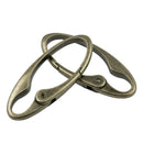 2Pcs Carabiner Clip Key Ring  Chain Cable Hook Lock Camping Oval Shape