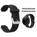 Silicone Porous Watchband for Garmin Forerunner 220 230 235 620 630 (Black) A
