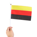 Germany Flag German National Flags Hand Waving Flag Banner with Poles 12Pcs