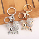 New Mode Rhinestone Key Ring Chains Holder Bag Buckle Pendant For Car Keyri B4W3