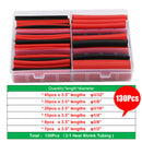 130Pcs Heatshrink Tube Glue Lined Heat Shrink Tubing 3:1 Dual Wall Adhesive