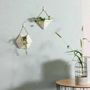 Modern Hanging Planter Vase, Geometric Wall Decor Container - Great For Suc