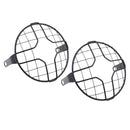2pcs 7inch Universal Motorcycle Retro Metal Headlight Protector Guard Cover