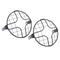 2pcs 7inch Universal Motorcycle Retro Metal Headlight Protector Guard Cover