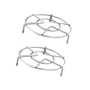 2pcs Stainless Steel Steam Rack Trivet Oven Pot Stand Insulated Kitchen Tool