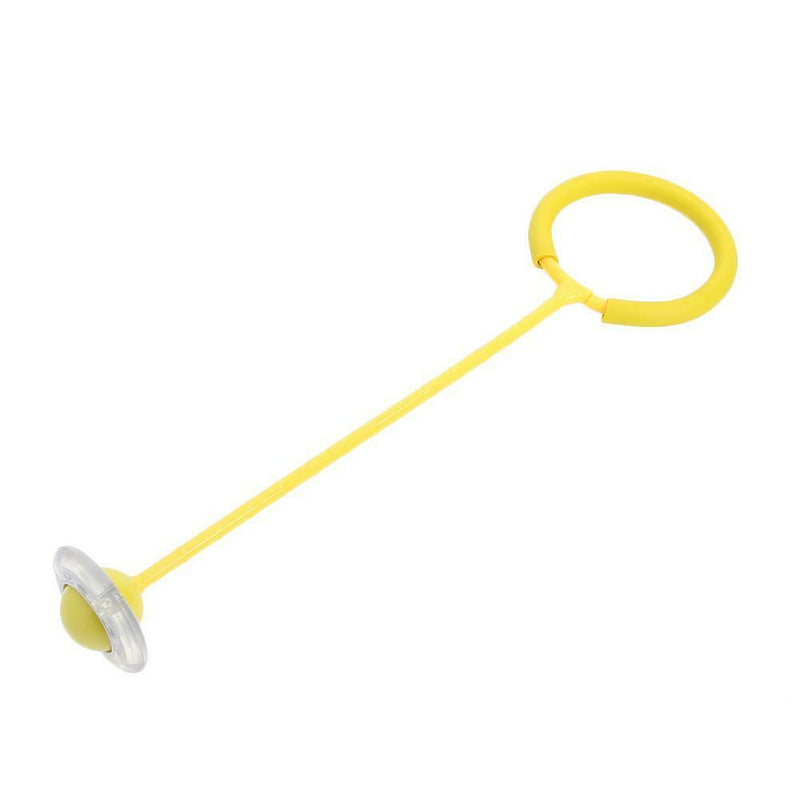 Flashing Jumping Ball Kids Ankle Bouncing Balls Outdoor Sports Toys (Yellow