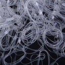 500pcs Clear Ponytail Holder Elastic Rubber Band Hair Ties Ropes Rings ME