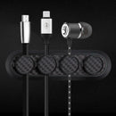 Magnetic Cable Clip Carbon Fiber Look USB Cable Organizer Desktop Cables Holder