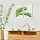 2x Palm Tree Leaves Canvas Posters Minimalist Painting Wall Background Decor