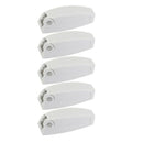 5 White RV Campers Motorhome Rounded Baggage Door Catch Compartment Clips L