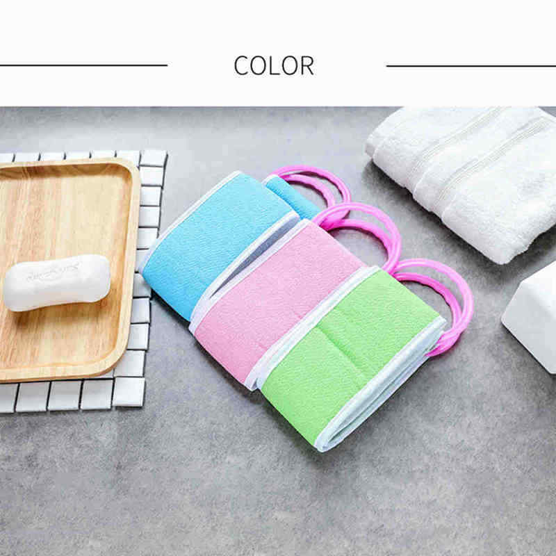 Back-Pulling Strip Bath Towel Thickened Double-Sided Rubbing Mud Towel Long S4R8