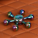 Rainbow Color Hand Spinner Six Arm Water Drop Wheel Alloy Fingertip Toys
