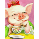 Pig 5D Full Round Rhinestones Drill Diamond Painting Rhinestone Art Picture