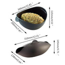 Creative Microwave Steamer Basket Pans Irregular Quadrate Shape Double Colo