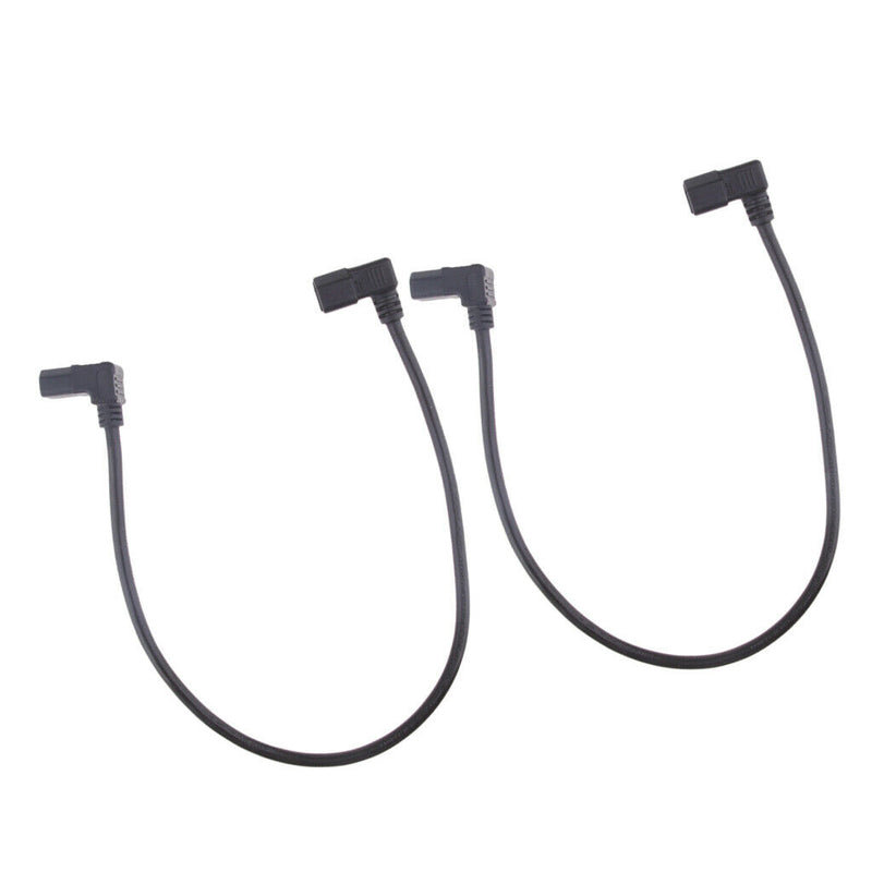 2Pcs IEC 320 C14 Male to C13 Female Converter PDU Power Lead Angle Cable 23"