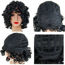 Short Curly Wave Synthetic Hair Anime Deep Wave Heat Resistant Full Wigs Fo