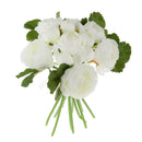 Artificial 13-Head Jasmine Silk Flowers Leaf Wedding Photography Craft White