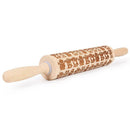 Christmas Snowman Embossing Rolling Pin Baking Cookies Cake Engraved Roller