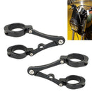 2x Motorbike Headlight Bracket Clamp 39mm-41mm Spotlight Holder for Suzuki