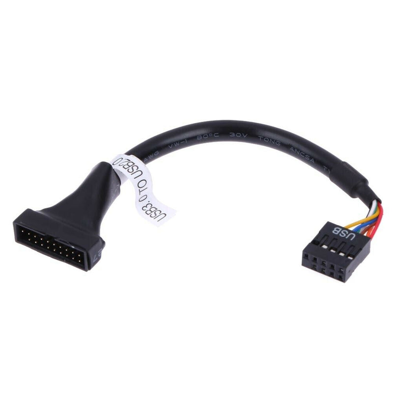 USB 3.0 20 Pin Male to USB 2.0 9 Pin Motherboard Female  Cable