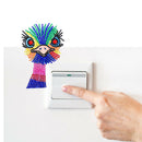 DIY Bird Diamond Painting Luminous Switch Stickers Home Wall Decals Decor