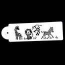 Giraffe Zebra Monkey Lion Cake Stencil Airbrush Painting Mold Cookie Mousse&f