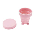 Portable Silicone Cartoon Cat Telescopic Drinking Collapsible Folding Cup T