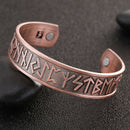 Viking Runes Wide Elastic Cuff Bangle Bracelet Wristband Jewelry Rose Copper
