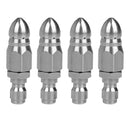 4pcs High Pressure Sewer Drain Cleaning Nozzle, Sewer Jetter Heads, pressure
