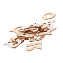 31 Pieces Natural Blank A-Z Wooden Capital Letters Wood Embellishment Plaque for