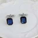 1 Pair Fashion Diamond Colorful Glass Cufflinks Cuff Links Womens Mens Dres