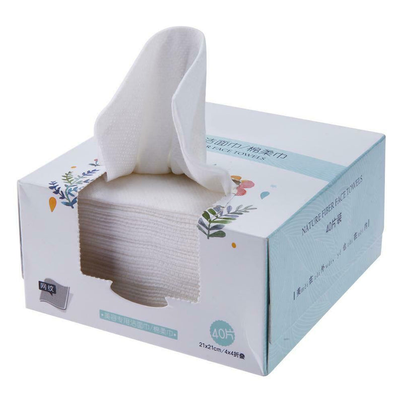 40pcs Non-woven Towel Disposable Makeup Cotton Facial Towel