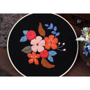 1 Set Embroidery Starter Kit with Flower Pattern Cross Stitch Crafts DIY