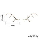 Fashion Rhinestone Flowers Stud Earrings Women Ear Jewelry Gift (Antlers A