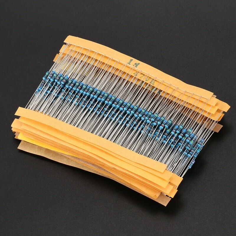 1% Precision 1 / 4W 30 Values â€‹â€‹Metal Resistor Resistance Kit, Set of 600 p